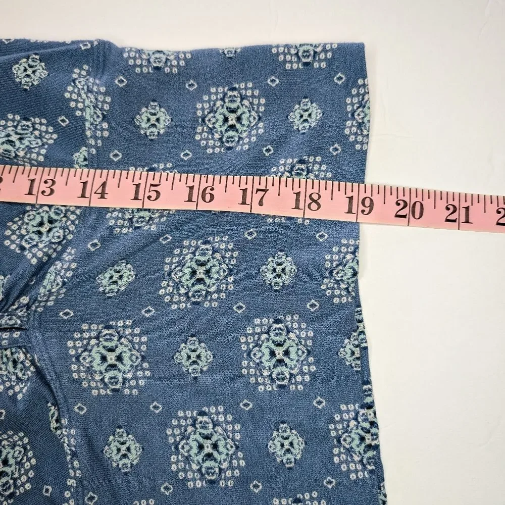 Free People Sydney Long Sleeve Top Blue XS